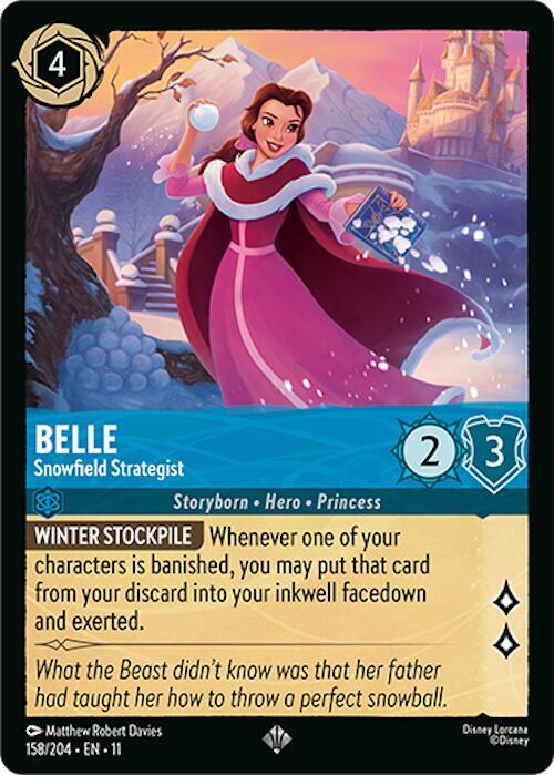 Belle - Snowfield Strategist 158/204 card from Winterspell