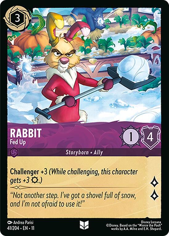 Rabbit - Fed Up 41/204 card from Winterspell