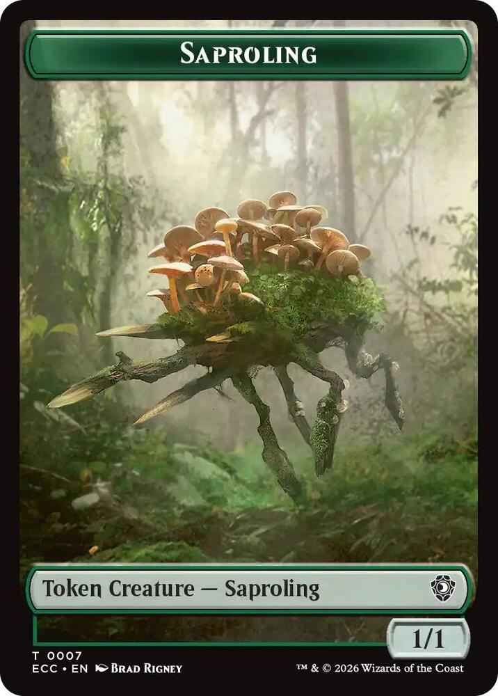 Saproling // The Monarch Double-Sided Token 7 // 12 card from Commander: Lorwyn Eclipsed