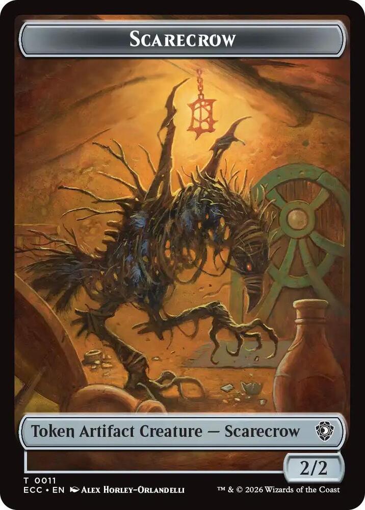 Scarecrow // Treasure Double-Sided Token 11 // 10 card from Commander: Lorwyn Eclipsed