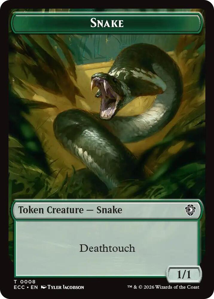 Snake // Scarecrow Double-Sided Token 8 // 11 card from Commander: Lorwyn Eclipsed