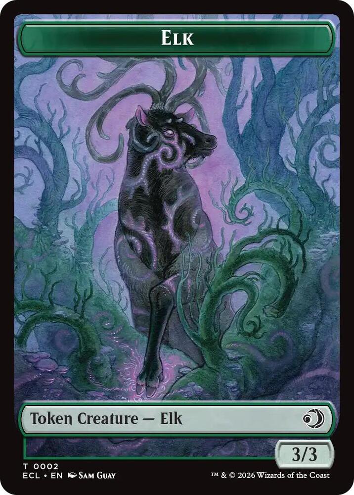 Elk // Mutavault Double-Sided Token 2 // 11 card from Lorwyn Eclipsed