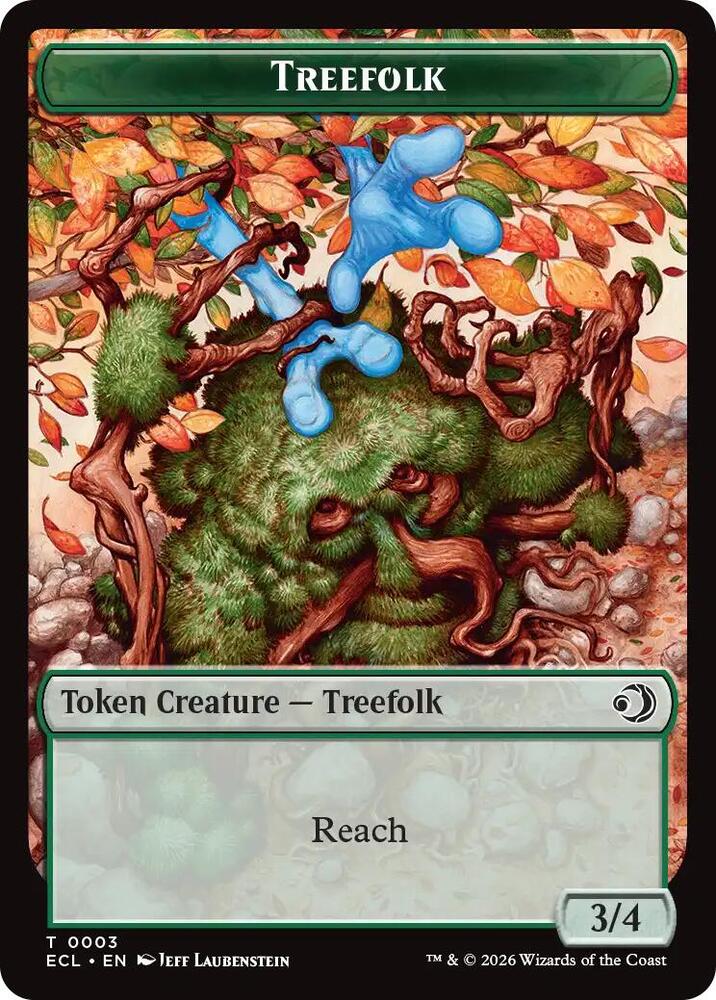 Treefolk // Goblin Double-Sided Token 3 // 6 card from Lorwyn Eclipsed