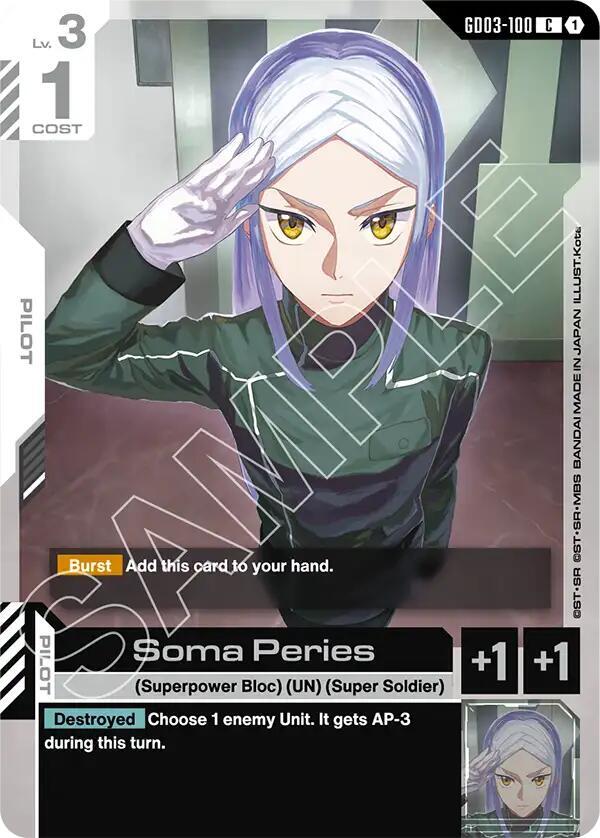 Soma Peries GD03-100 card from Steel Requiem