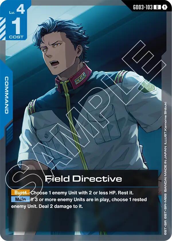 Field Directive GD03-103 card from Steel Requiem