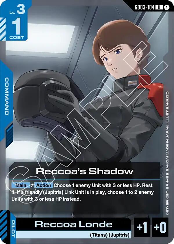 Reccoa's Shadow GD03-104 card from Steel Requiem