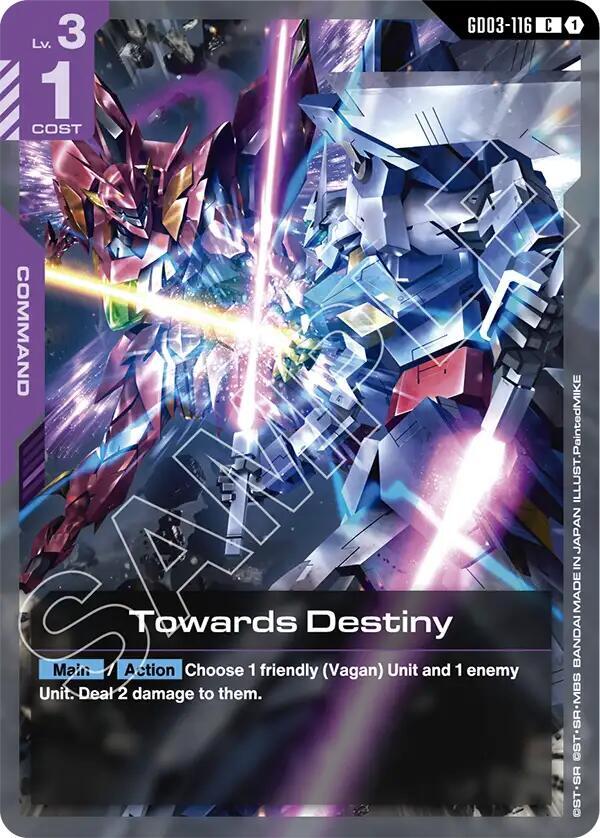 Towards Destiny GD03-116 card from Steel Requiem