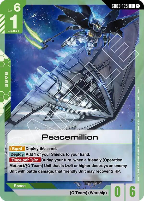 Peacemillion GD03-125 card from Steel Requiem