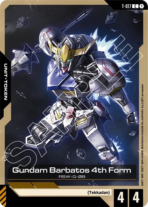Gundam Barbatos 4th Form T-017 card from Steel Requiem
