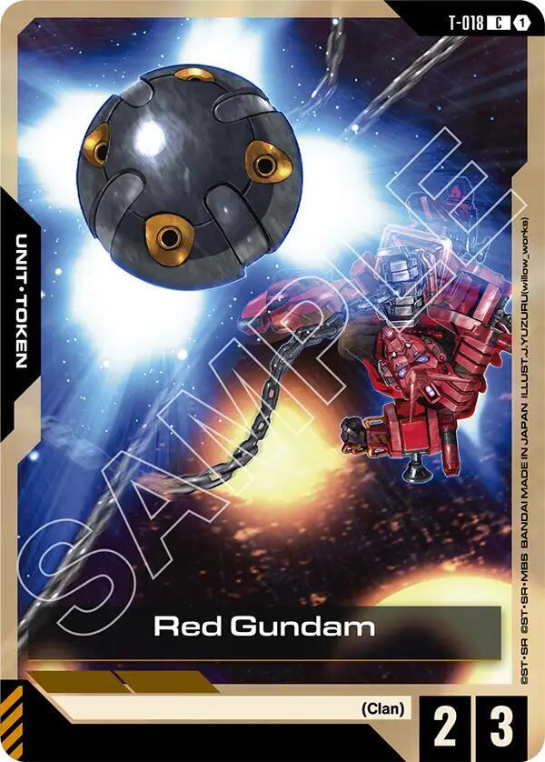 Red Gundam T-018 card from Steel Requiem