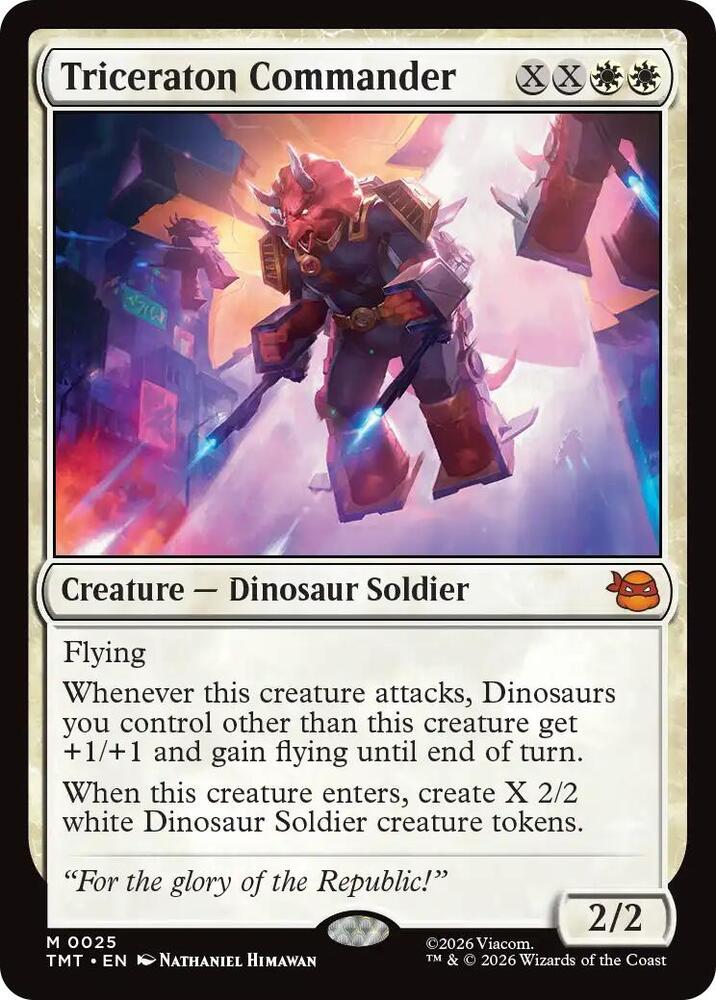 Triceraton Commander 25 card from Teenage Mutant Ninja Turtles