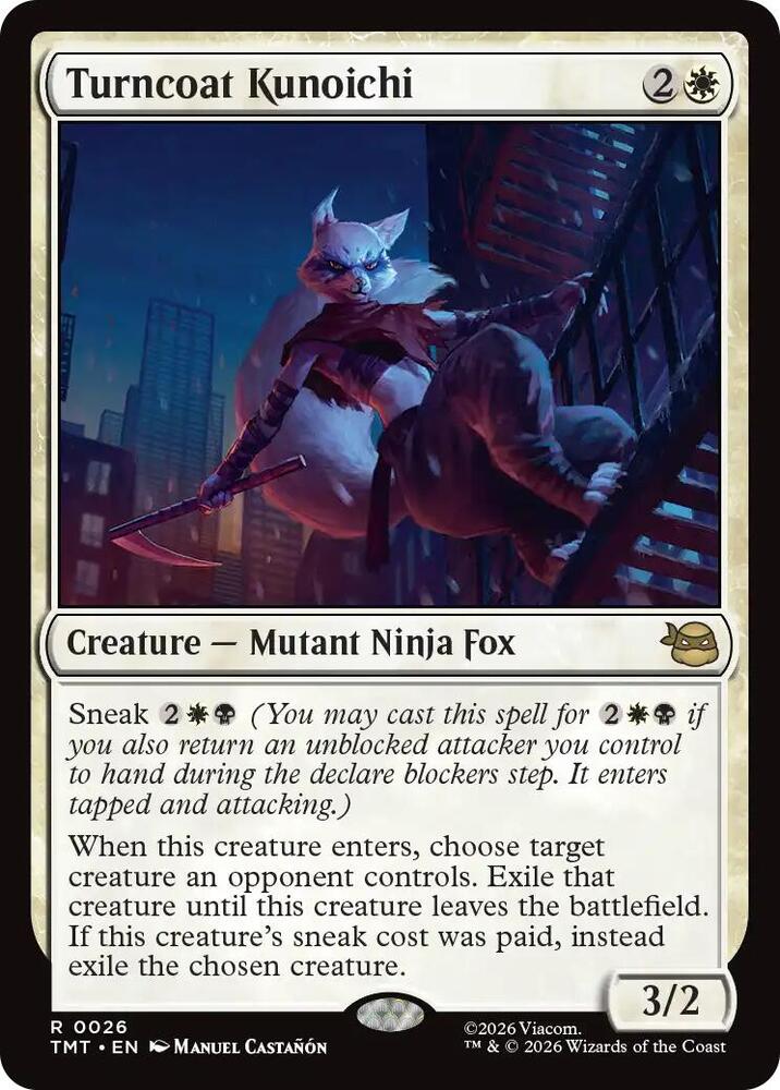 Turncoat Kunoichi 26 card from Teenage Mutant Ninja Turtles