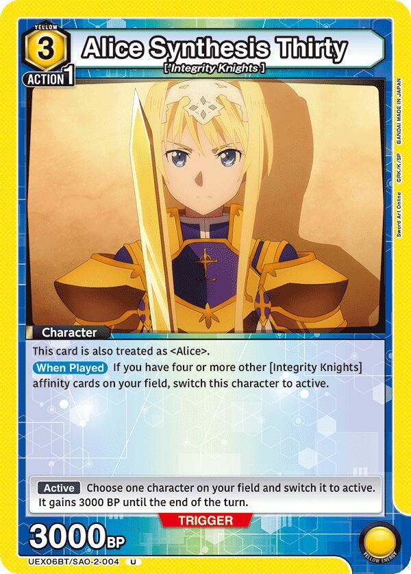 Alice Synthesis Thirty UEX06BT/SAO-2-004 card from UEX06BT: Sword Art Online Vol.2