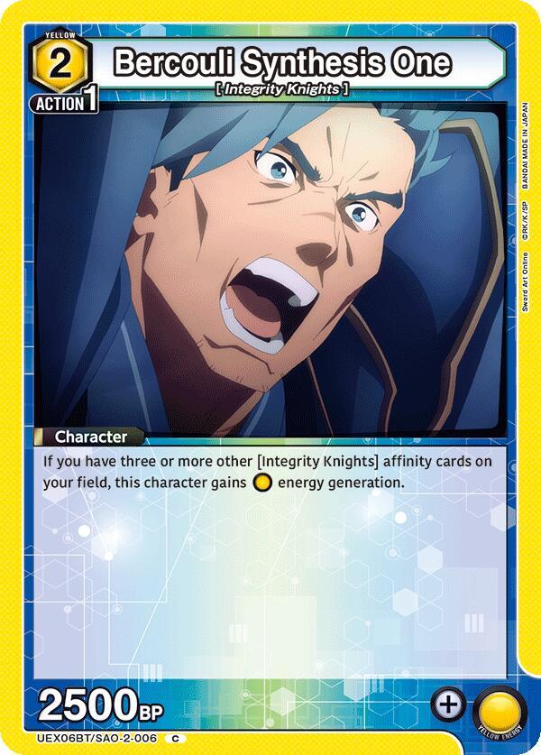 Bercouli Synthesis One UEX06BT/SAO-2-006 card from UEX06BT: Sword Art Online Vol.2