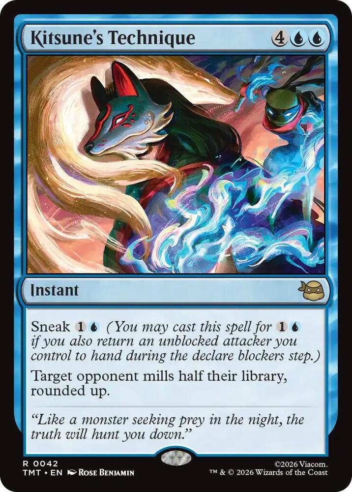 Kitsune's Technique 42 card from Teenage Mutant Ninja Turtles