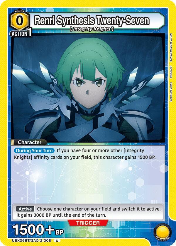 Renri Synthesis Twenty-Seven UEX06BT/SAO-2-008 card from UEX06BT: Sword Art Online Vol.2