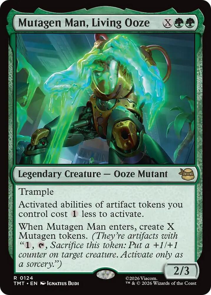 Mutagen Man, Living Ooze 124 card from Teenage Mutant Ninja Turtles
