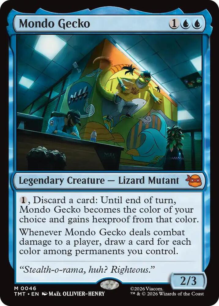 Mondo Gecko 46 card from Teenage Mutant Ninja Turtles