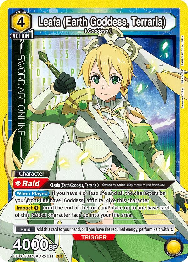 Leafa (Earth Goddess, Terraria) UEX06BT/SAO-2-011 card from UEX06BT: Sword Art Online Vol.2