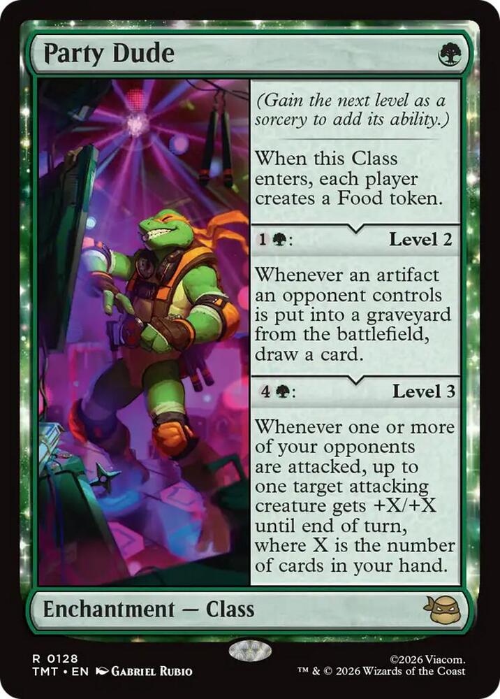 Party Dude 128 card from Teenage Mutant Ninja Turtles