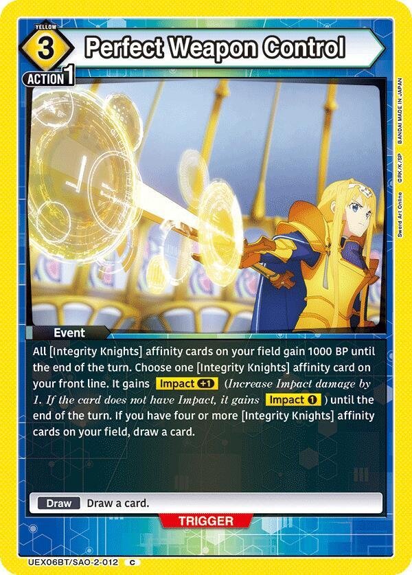 Perfect Weapon Control UEX06BT/SAO-2-012 card from UEX06BT: Sword Art Online Vol.2
