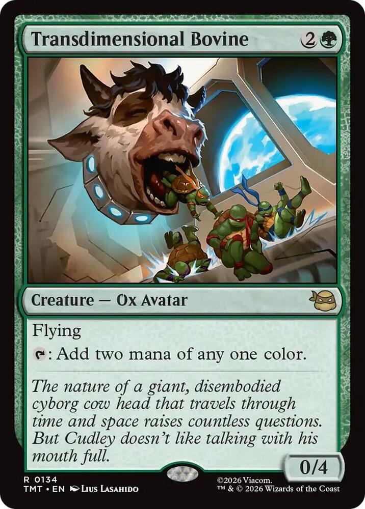 Transdimensional Bovine 134 card from Teenage Mutant Ninja Turtles