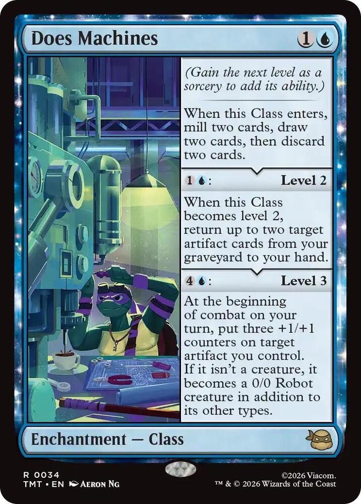 Does Machines 34 card from Teenage Mutant Ninja Turtles
