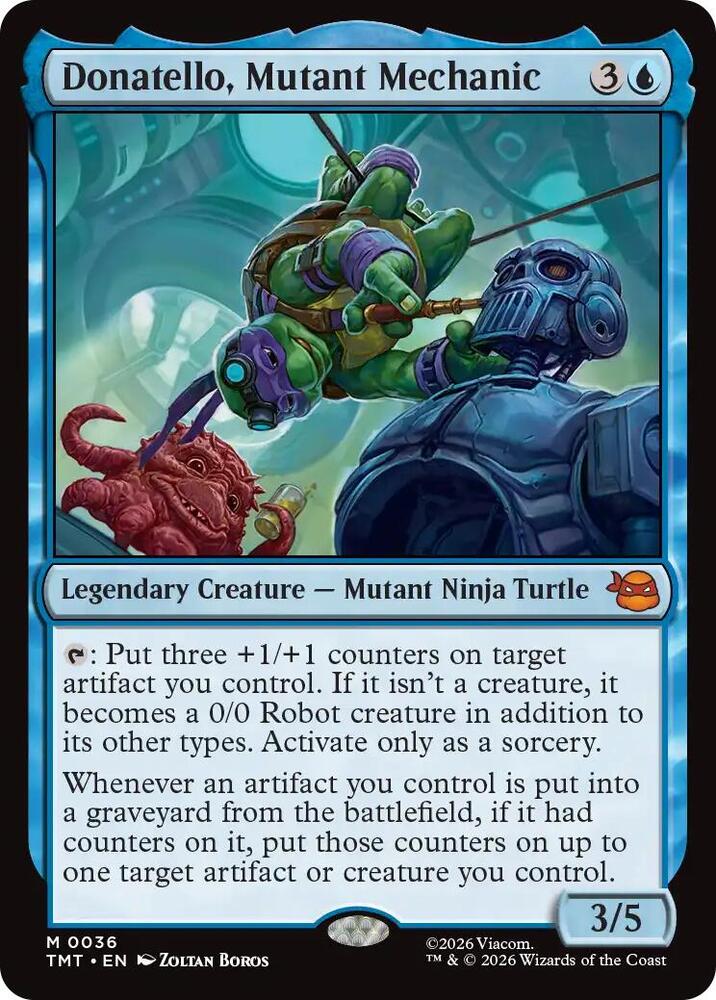 Donatello, Mutant Mechanic 36 card from Teenage Mutant Ninja Turtles