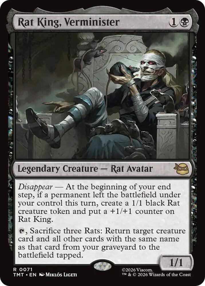 Rat King, Verminister 71 card from Teenage Mutant Ninja Turtles