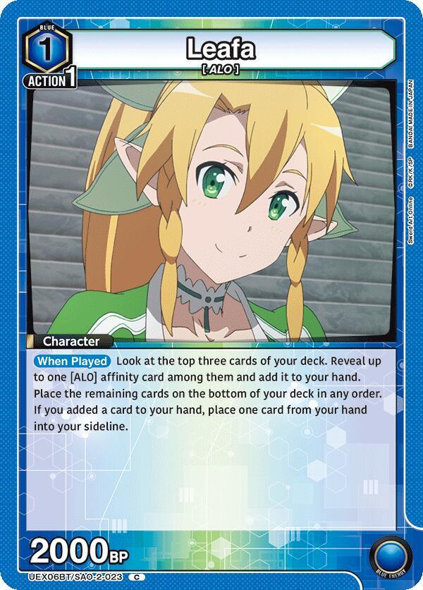 Leafa UEX06BT/SAO-2-023 card from UEX06BT: Sword Art Online Vol.2