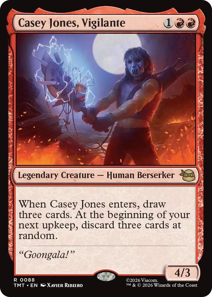 Casey Jones, Vigilante 88 card from Teenage Mutant Ninja Turtles
