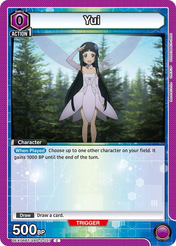 Yui UEX06BT/SAO-2-027 card from UEX06BT: Sword Art Online Vol.2
