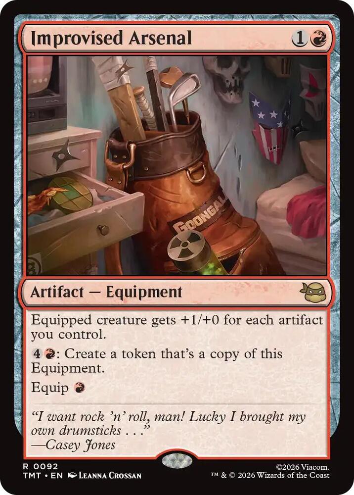 Improvised Arsenal 92 card from Teenage Mutant Ninja Turtles