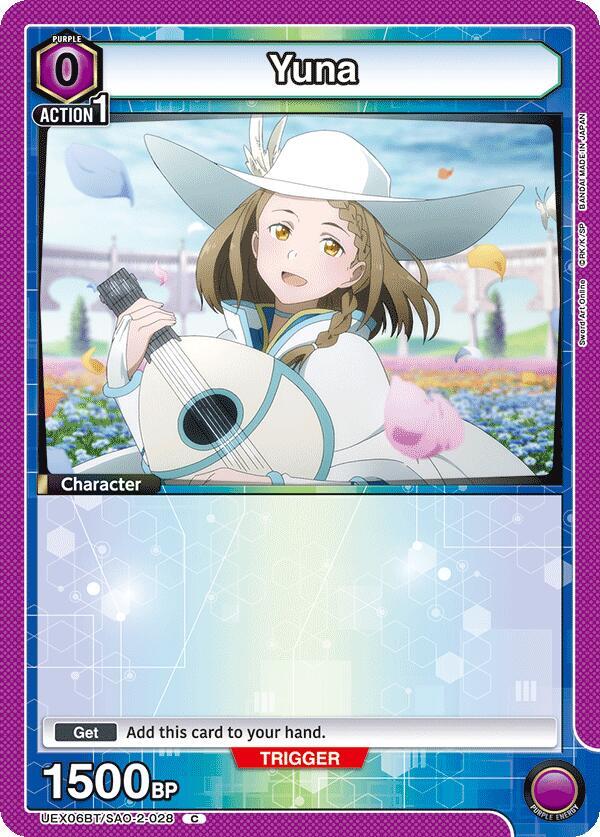Yuna UEX06BT/SAO-2-028 card from UEX06BT: Sword Art Online Vol.2