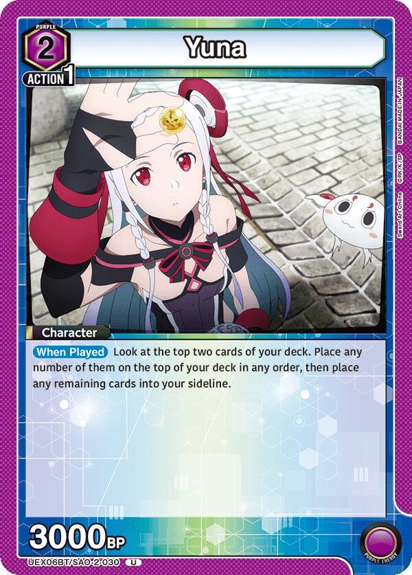 Yuna UEX06BT/SAO-2-030 card from UEX06BT: Sword Art Online Vol.2
