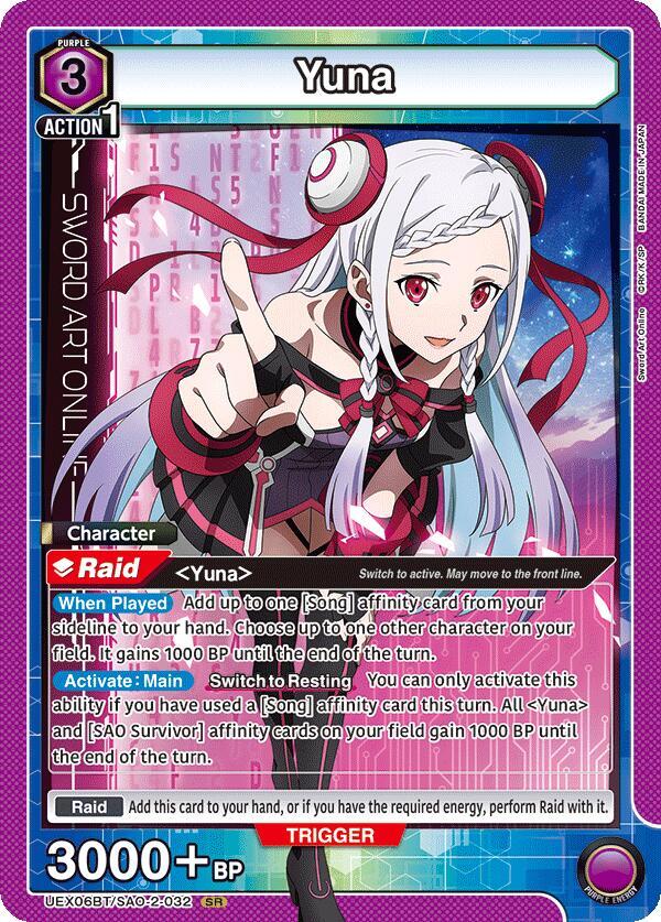 Yuna UEX06BT/SAO-2-032 card from UEX06BT: Sword Art Online Vol.2
