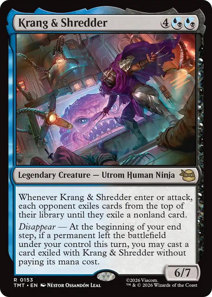 Krang & Shredder 153 card from Teenage Mutant Ninja Turtles