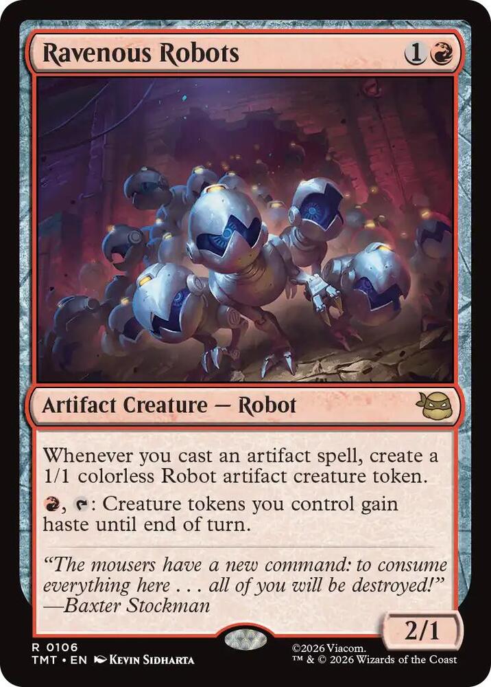 Ravenous Robots 106 card from Teenage Mutant Ninja Turtles