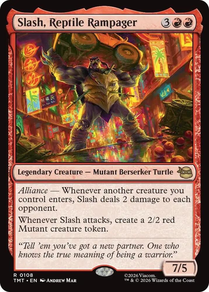 Slash, Reptile Rampager 108 card from Teenage Mutant Ninja Turtles