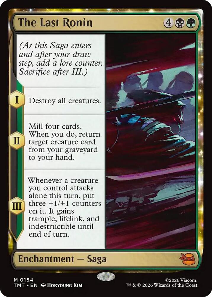 The Last Ronin 154 card from Teenage Mutant Ninja Turtles