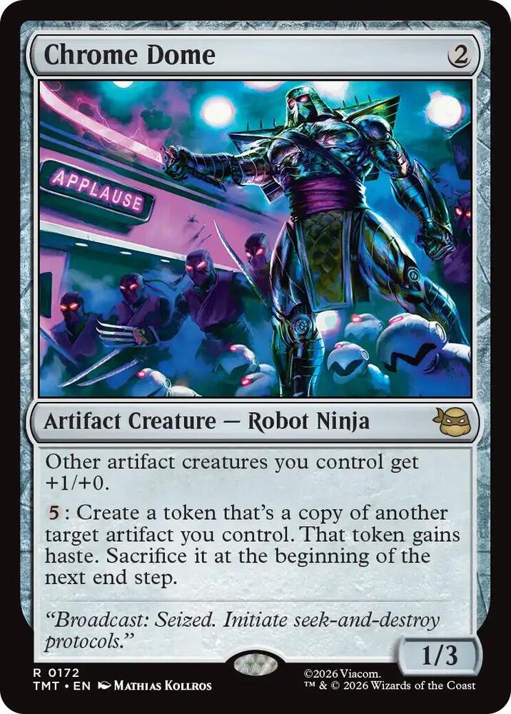 Chrome Dome 172 card from Teenage Mutant Ninja Turtles