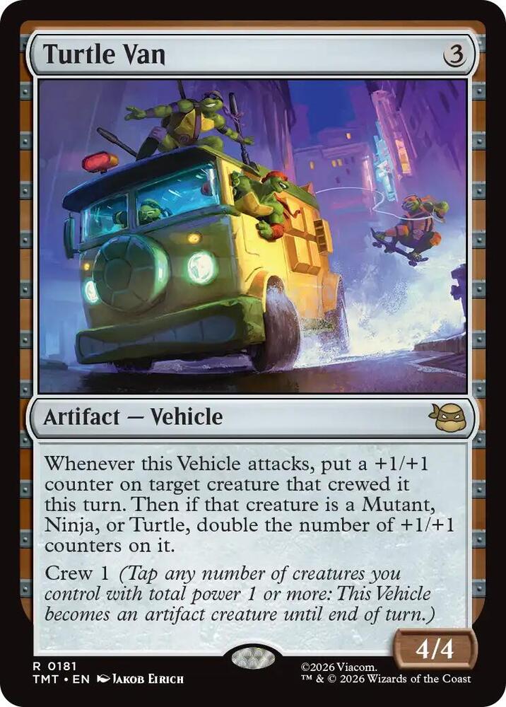 Turtle Van 181 card from Teenage Mutant Ninja Turtles