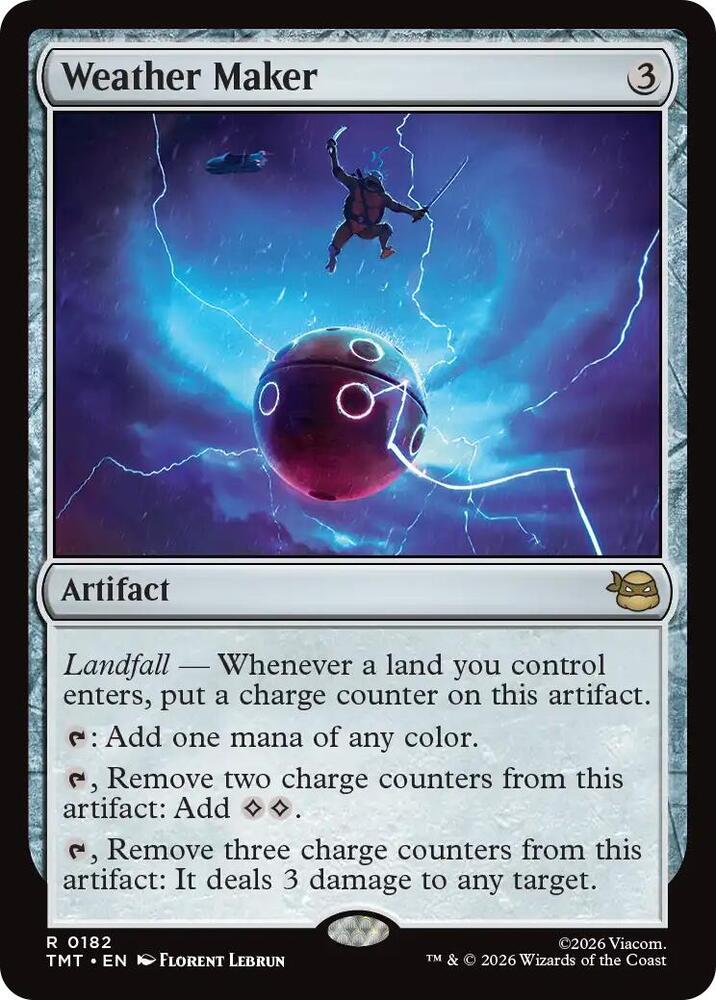 Weather Maker 182 card from Teenage Mutant Ninja Turtles
