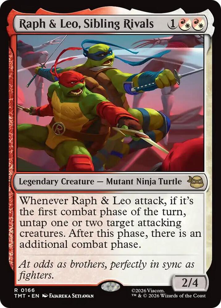 Raph & Leo, Sibling Rivals 166 card from Teenage Mutant Ninja Turtles
