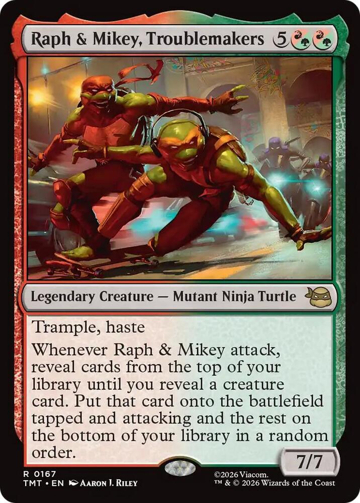 Raph & Mikey, Troublemakers 167 card from Teenage Mutant Ninja Turtles
