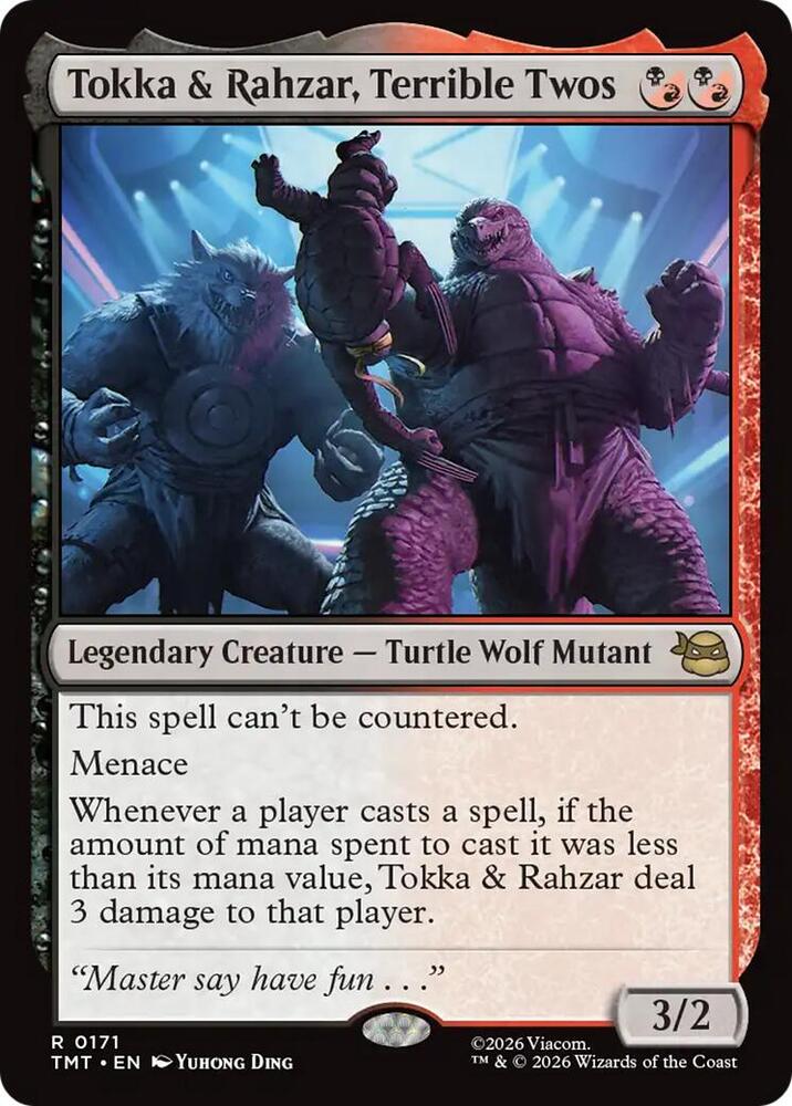 Tokka & Rahzar, Terrible Twos 171 card from Teenage Mutant Ninja Turtles