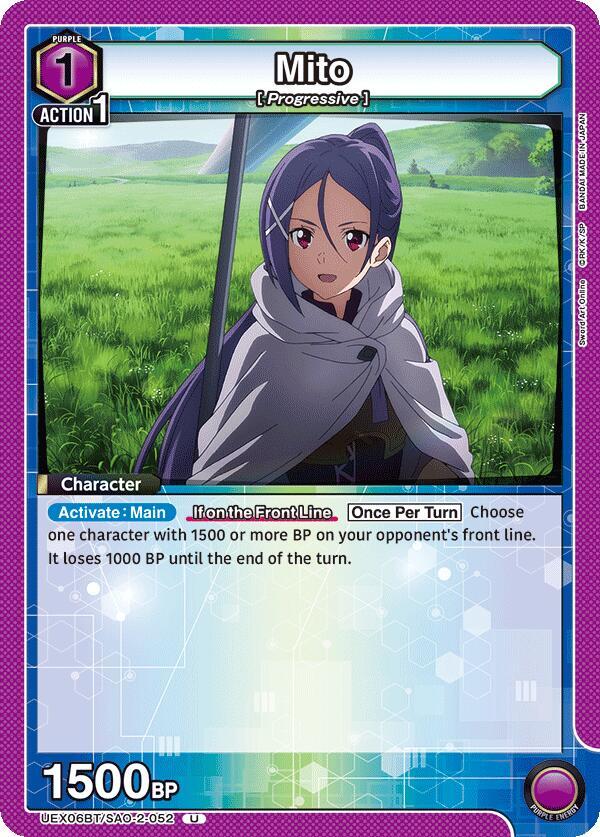 Mito UEX06BT/SAO-2-052 card from UEX06BT: Sword Art Online Vol.2
