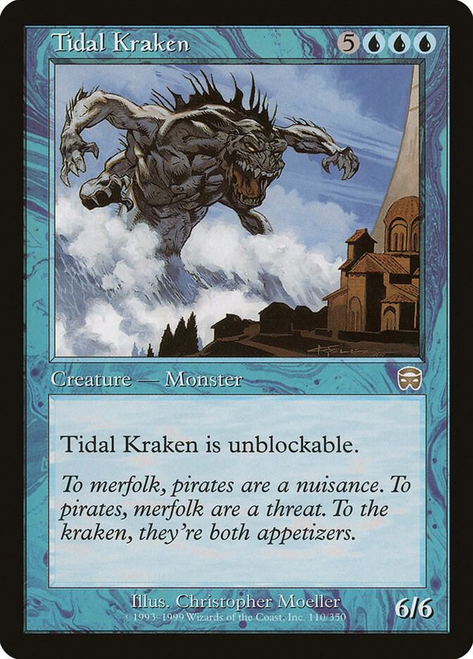 Tidal Kraken 110 card from Mercadian Masques