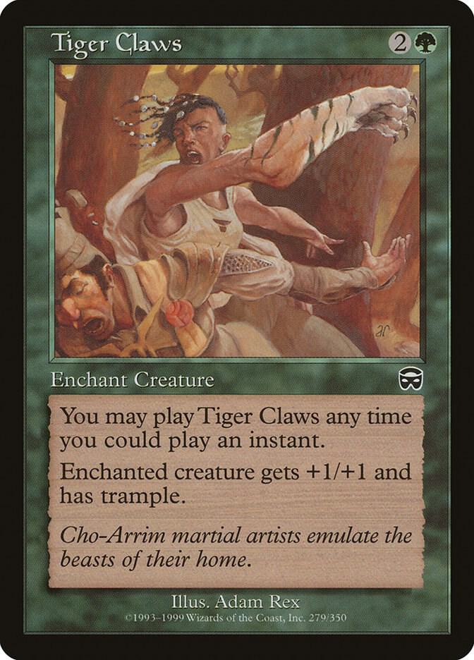 Tiger Claws 279 card from Mercadian Masques