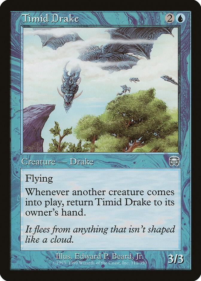 Timid Drake 111 card from Mercadian Masques
